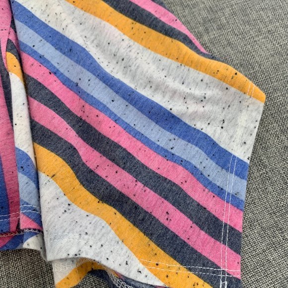 a.n.a. A Approach Striped Top Medium Shark Bite Scoop Neck Sleeveless Soft Flowy - Picture 12 of 13